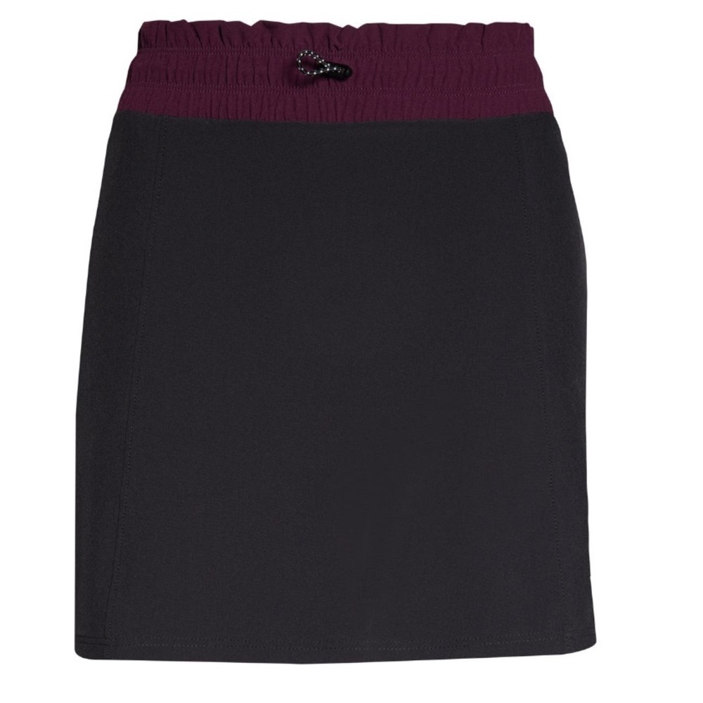 Zella Excursion Active Black And Burgundy Elastic Drawstring Skirt - Large, NWT